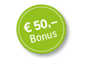 50 Euro Bonus!